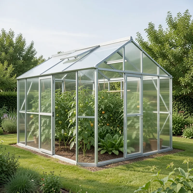 Serre polycarbonate 6m2 : modèles, prix et installation en 2026